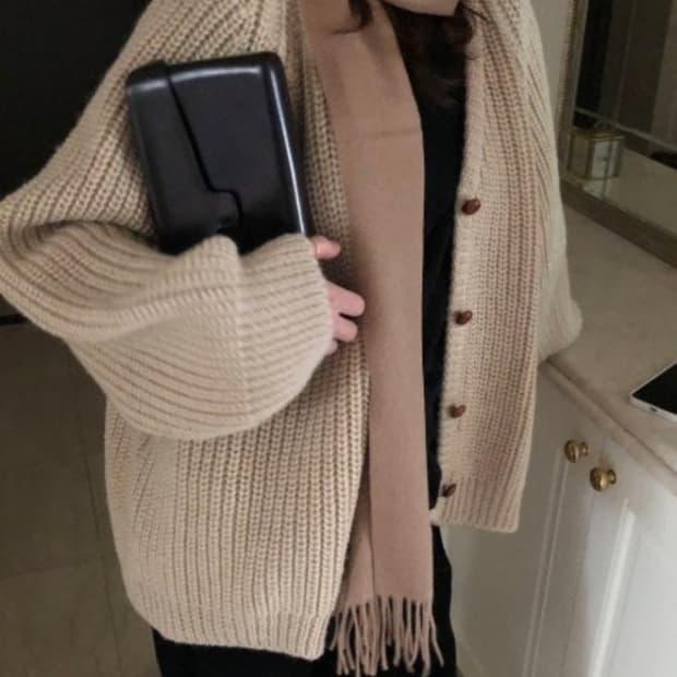 조이드비비에 빈티지 울 가디건 새상품 