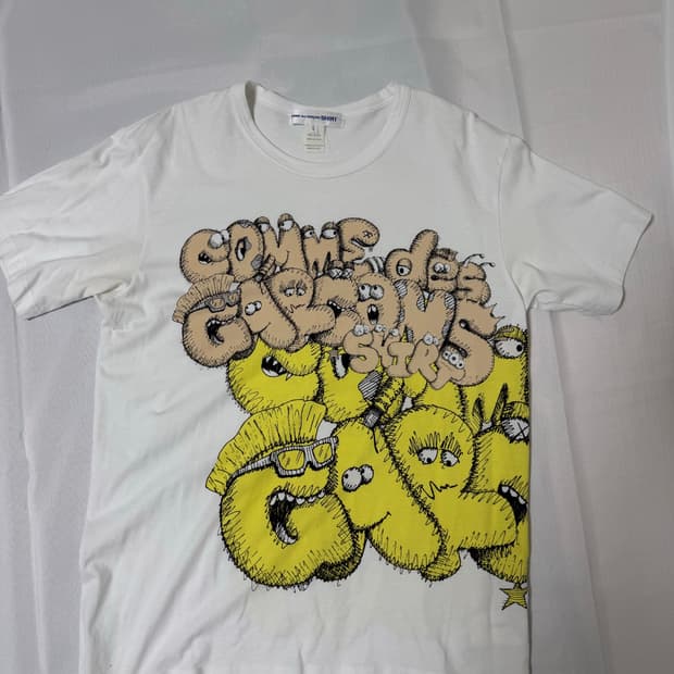 꼼데가르송 셔츠 X 카우스 콜라보 티셔츠
