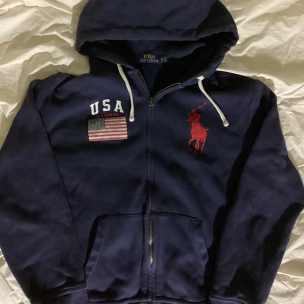폴로 빅포니 USA 성조기 후드집업