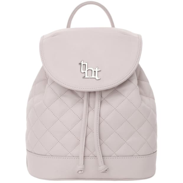 쓰리타임즈 아콘 퀼티드 백팩 핑크