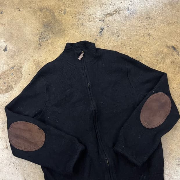 [ 정품/XL ] 폴로랄프로렌 램스 울 엘보패치 니트 집업 자켓 b15