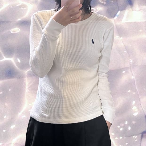 폴로 랄프로렌 신형 와플 롱슬리브 티셔츠 M 