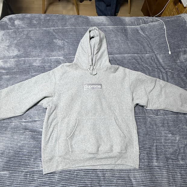 슈프림 박스로고 그레이 L 25FW