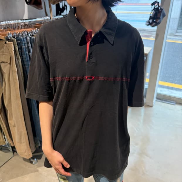 Oakley 자수 반팔 카라 티셔츠 L
