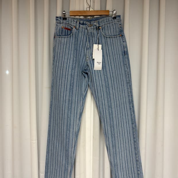 택포/새상품) 23 마틴로즈 레이저 프린트 스트레이트 컷 데님 팬츠 진