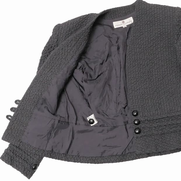 1980s pierre balmain none collar jacket