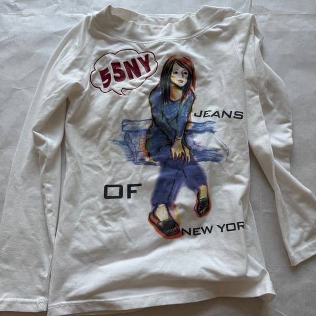 Rock Babe Kitakurie by Kit 스케치 미드넥 롱 슬리브