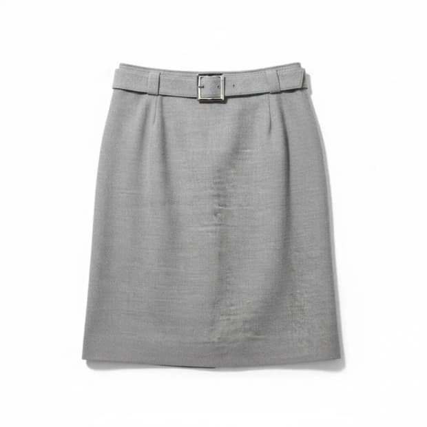 Courreges 회색 벨트 스커트