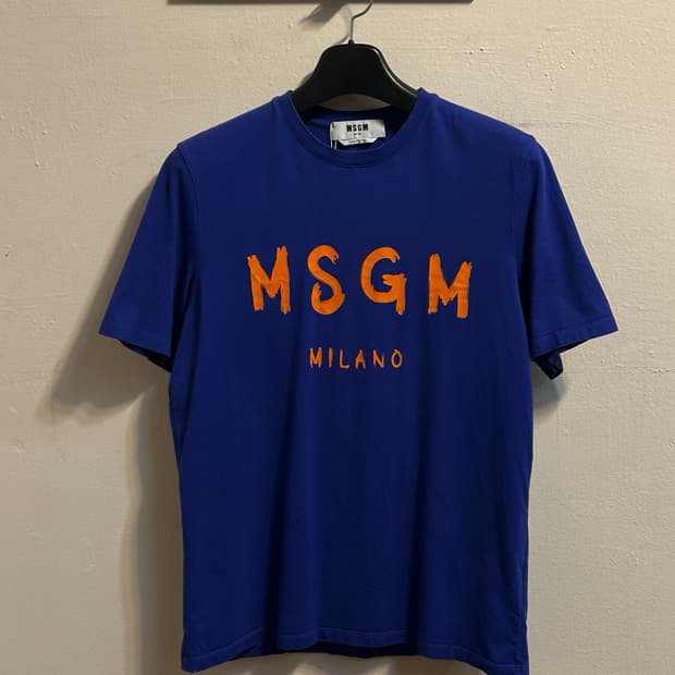 MSGM 밀라노 로고 프린트 반팔 티셔츠