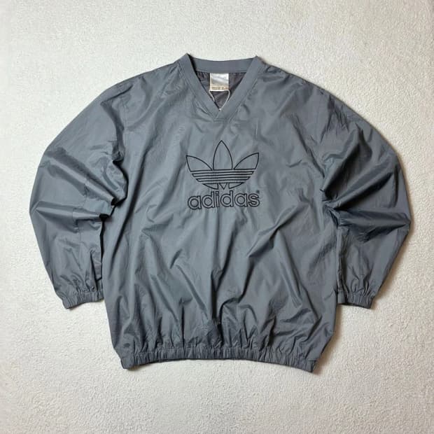 아디다스 90's 트레포일 자수로고 윈드 웜업 PN6438