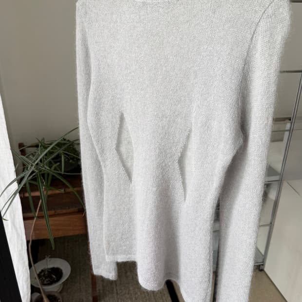 이탈리안 light grey mohair knit