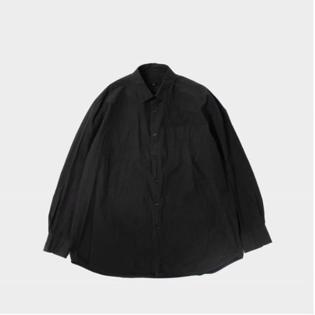 [M] 요코사카모토 레귤러 카라 셔츠 블랙