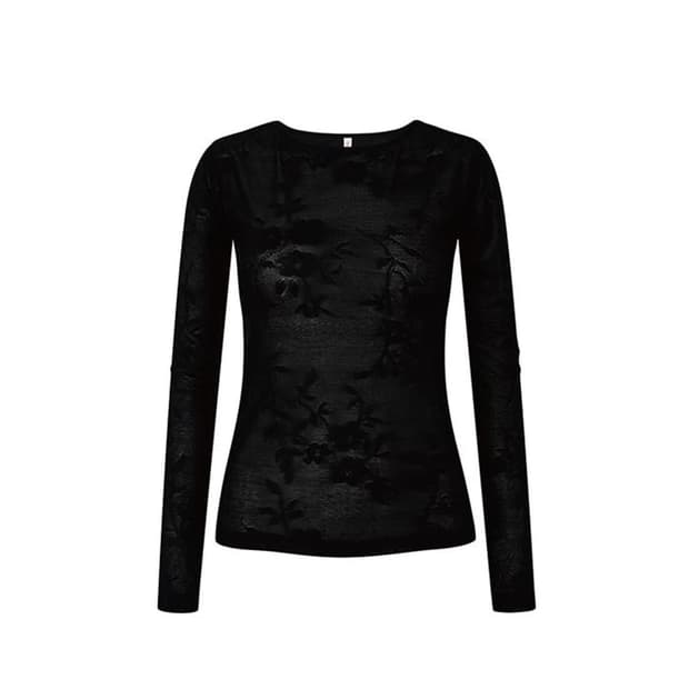 teak 티크 자카드 플라워 롱슬리브 s