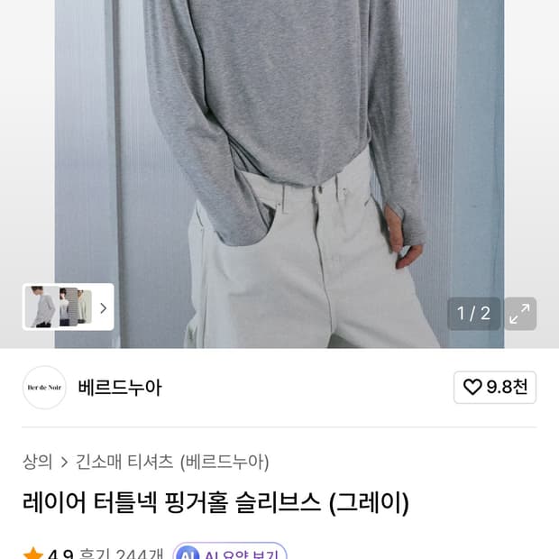 베르드누아 레이어 터틀넥
