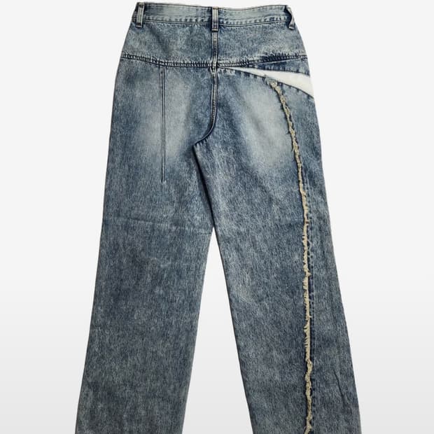 [2]퍼스널 오브젝트 임발란스 레더 데님 팬츠