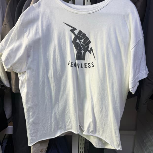 버드노트 크롭반팔티 2장 일괄판매 화이트 블루