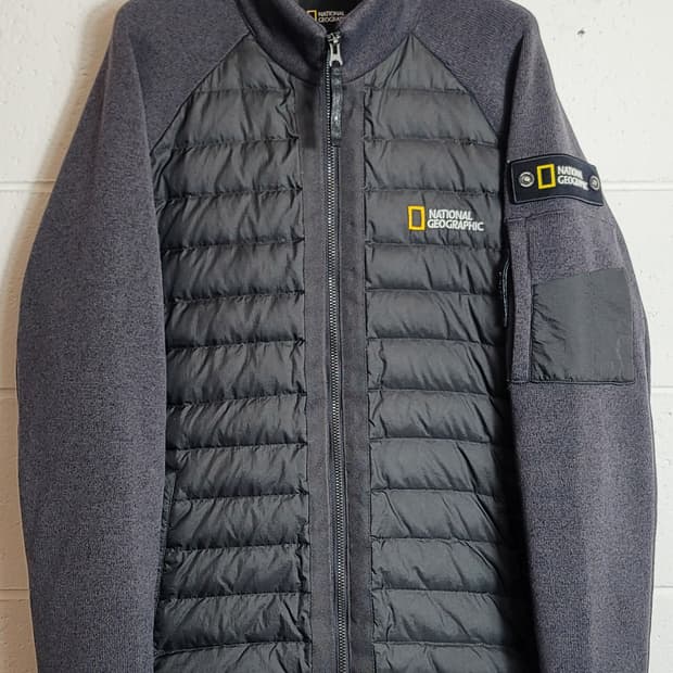 내셔널지오그래픽 구스다운(거위털) 니트패딩자켓 판매