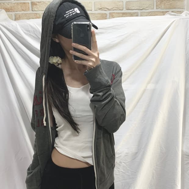 홀리스터 후드집업 ,그레이,M