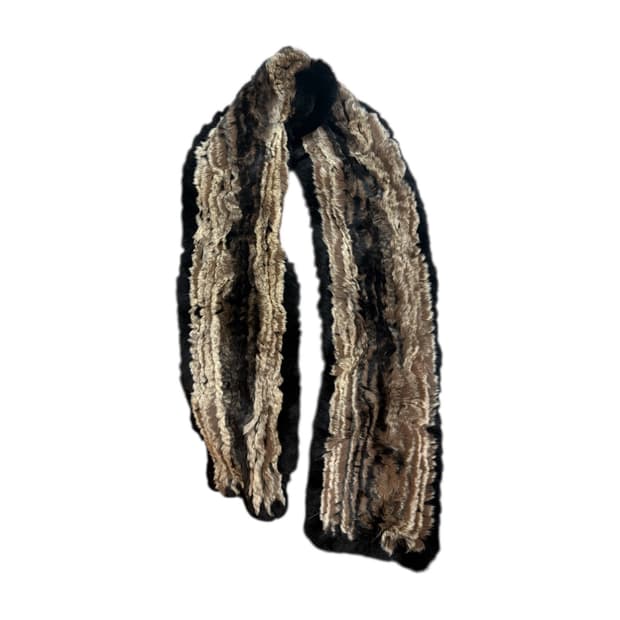 Vintage rabbit fur muffler