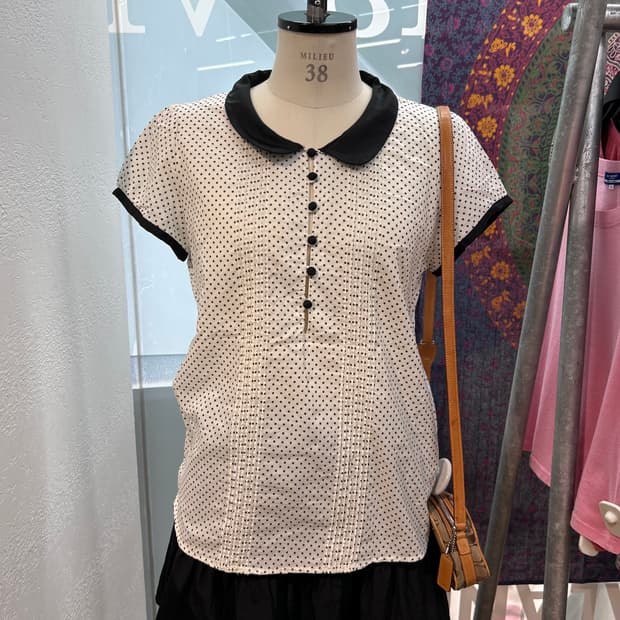 Vintage y2k Dot Cotton Shirts