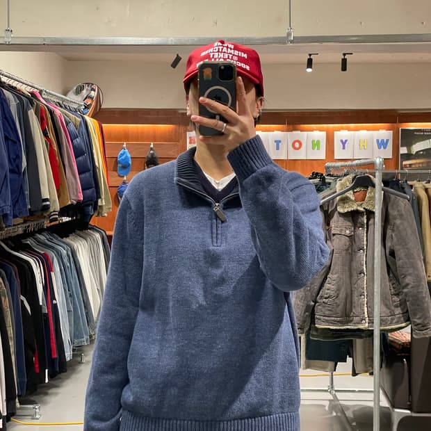 L.L bean 반집업 니트