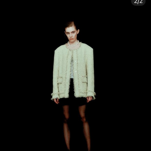 아뜰리에에디션 트위드 자켓 새상품팝니다