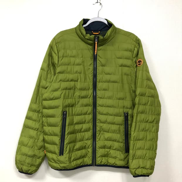 Timberland 팀버랜드 남성 시그니처 소가죽 로고 경량패딩 _ L