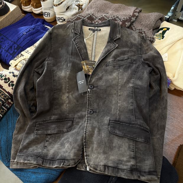 테테옴므 카즈타카 카토 워싱 스트레치 블레이저