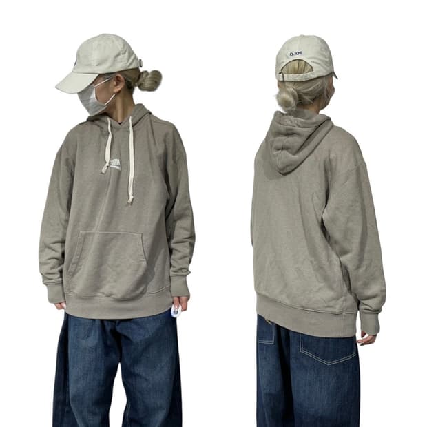 나이키 브라운 미드 스우시 올드스쿨 오버핏 후드티 M