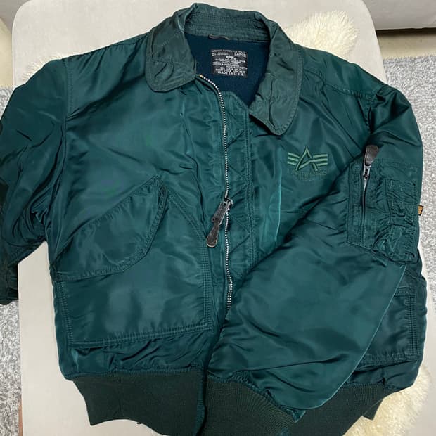 알파인더스트리 cwu 레어 90s 빈티지 ma-1 항공점퍼 항공자켓 항공
