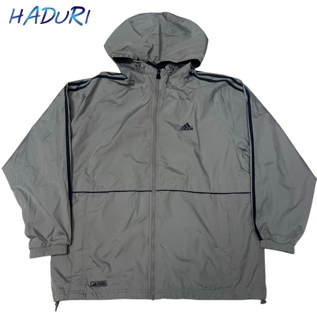 아디다스 00s 퍼포먼스로고 그레이후드바람막이 105
