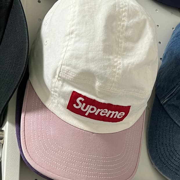 슈프림 투톤 트윌 캠프캡 22ss