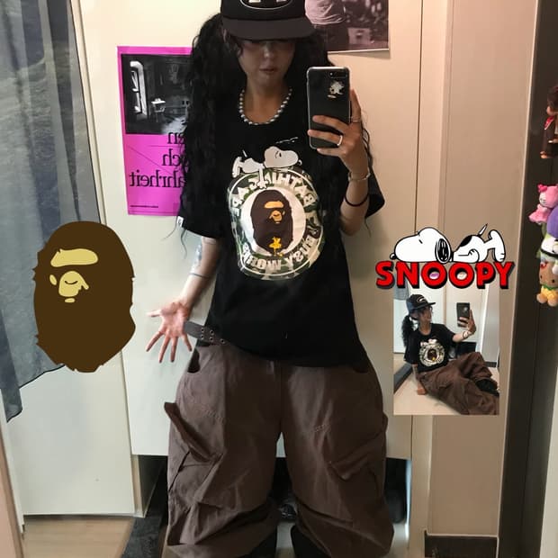< BAPE X Snoopy Collaboration T-shirt >