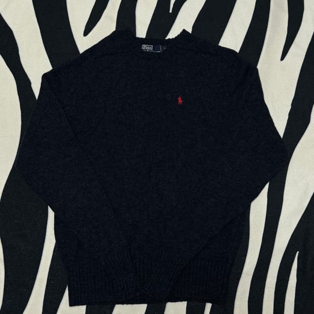 폴로 네이비 니트