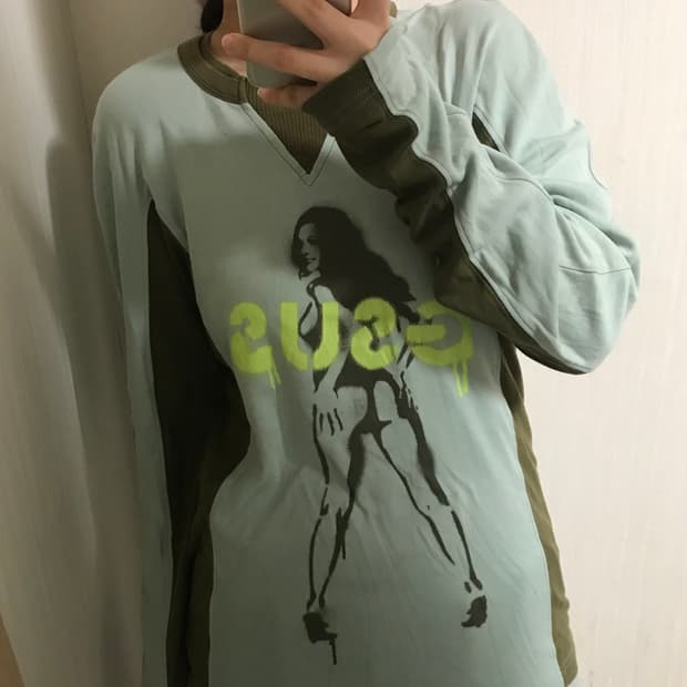 일본빈티지 히스테릭글래머 깔 프린팅 롱슬리브