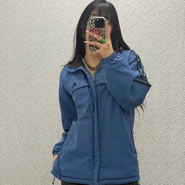 아디다스 레트로 다크블루 리버시블 바람막이 자켓 100 C08484