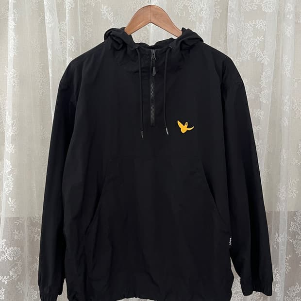 M) 마크곤잘레스 나일론 반집업 아노락 후드 블랙