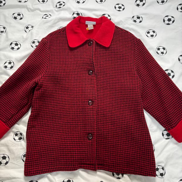 빈티지 체크 코트