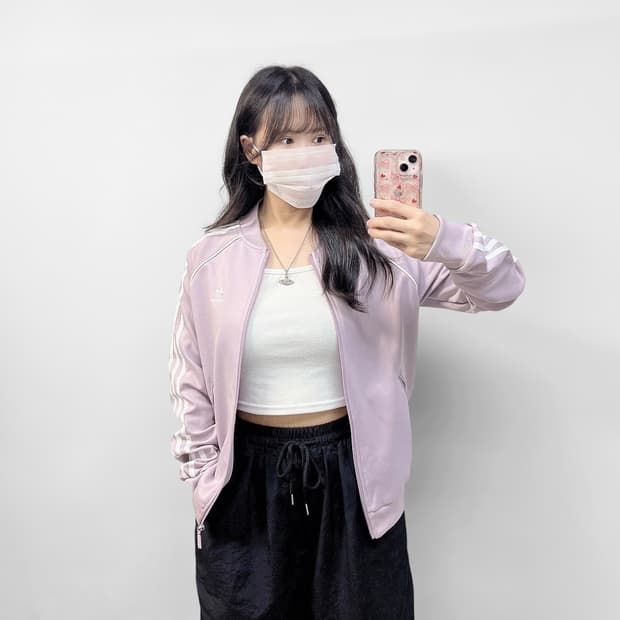 아디다스 슈퍼스타 트랙탑 져지 연보라