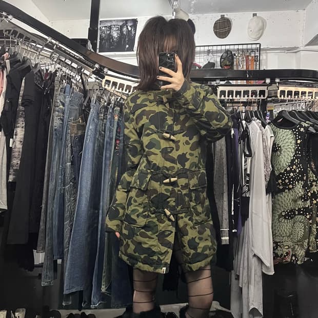 베이프 카모 패딩