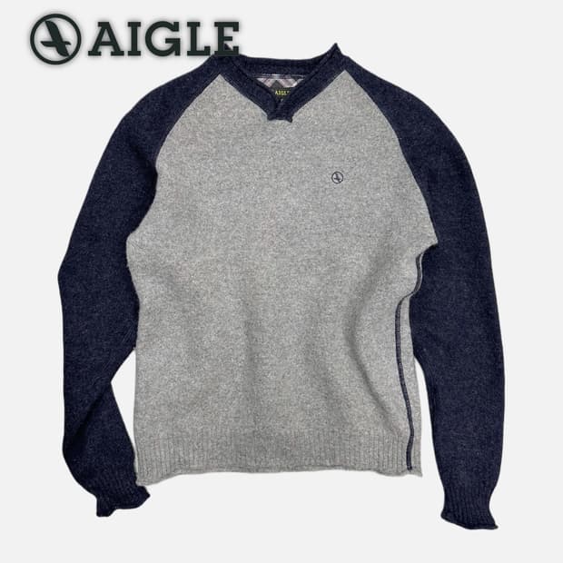 AIGLE logo raglan wool knit