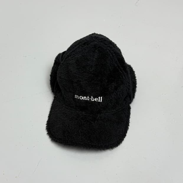 Montbell Black Vintage Fleece TrooperHat