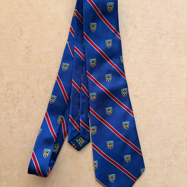 폴로 랄프로렌 실크 방패 넥타이 이탈리아제 크레스트 블루