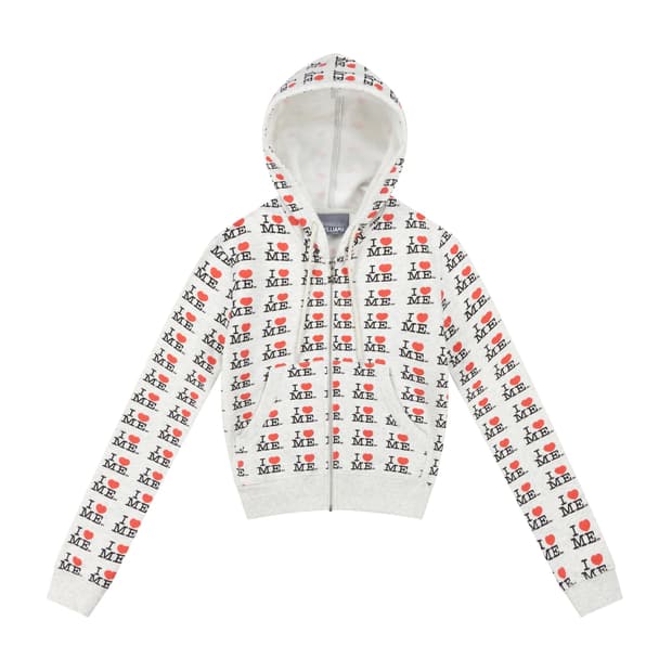 애슐리윌리엄즈 I❤️ME 슬림 후드집업