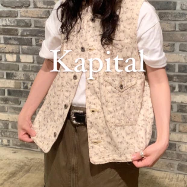 캐피탈 코튼 플라워 패턴 베스트