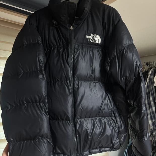 노스페이스 패딩 눕시 블랙 L 