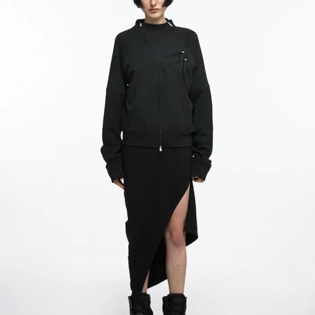 nache ZIP DETAIL TRACK JERSEY bk