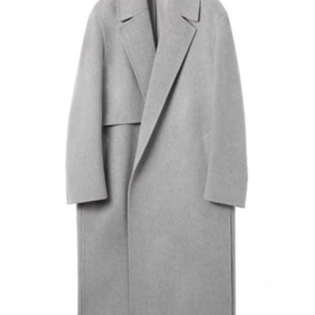 마마가리 핸드메이드 건플랩 코트 오트밀 그레