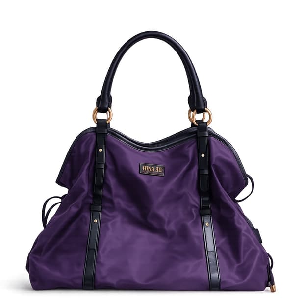 Anna Sui 안나수이 나일론 빅 숄더백 퍼플 