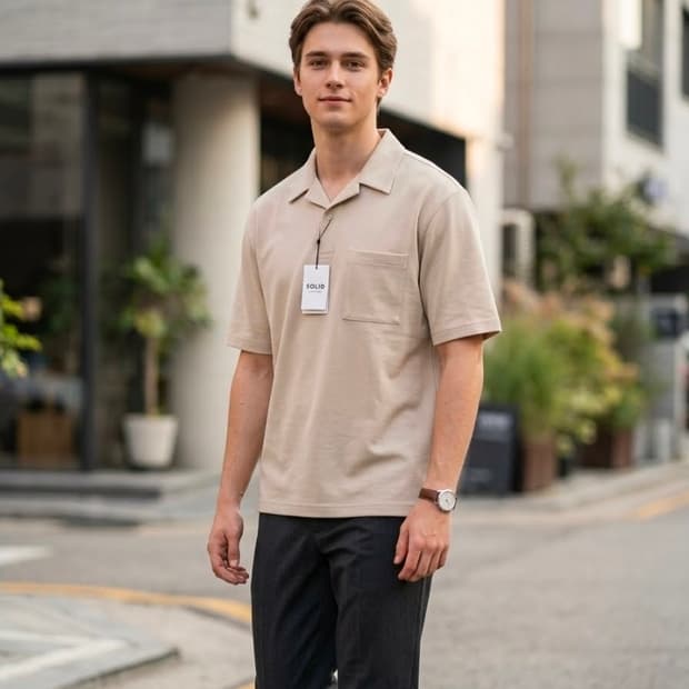 솔리드옴므 반팔 카라티 52